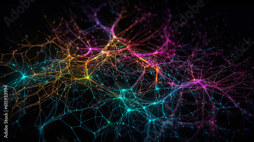 Neural network wallpaper or banner idea, AI generated, background idea