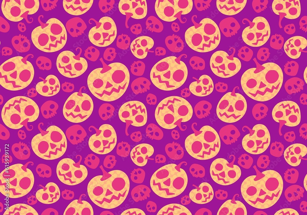 Halloween seamless pumpkins pattern for fabrics and wrapping paper and clothes print Halloween seamless pumpkins pattern for fabrics and wrapping paper and clothes print