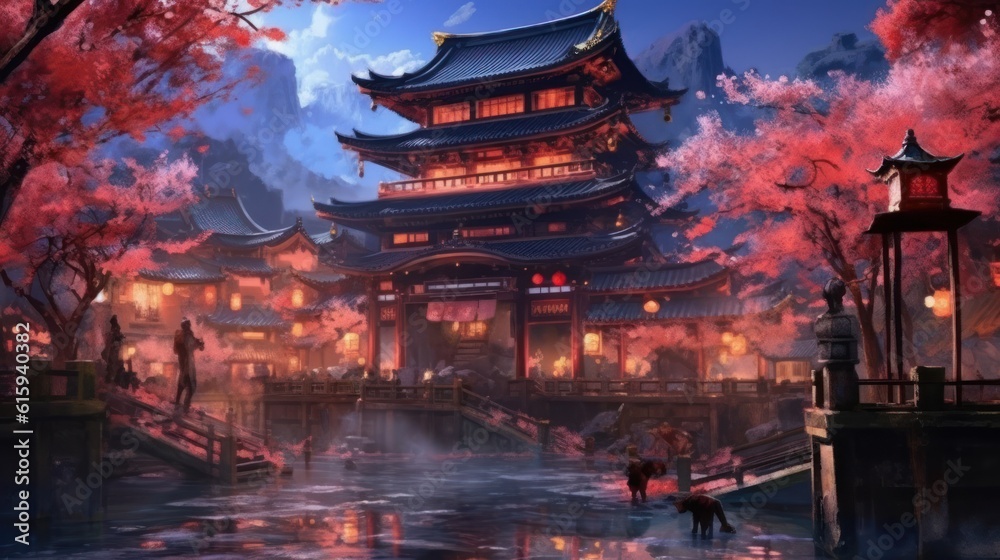 Fototapeta premium Anime Game Art Background Wallpaper