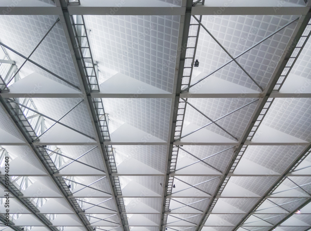 Modern ceiling of the new office building for saving energy design. Modern ceiling of the new office building for saving energy design.