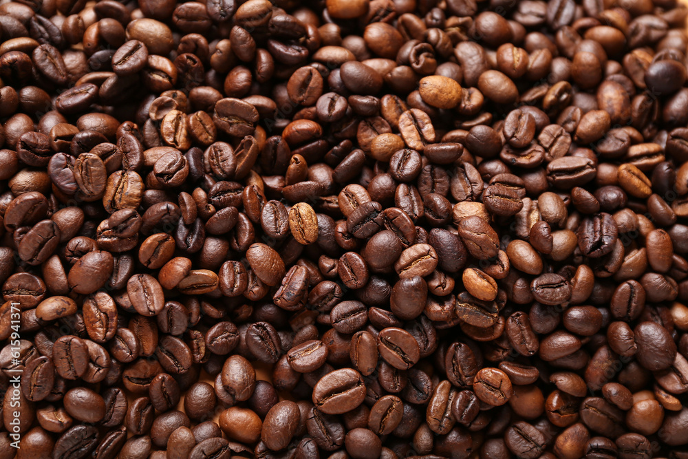 Texture of coffee beans as background Texture of coffee beans as background