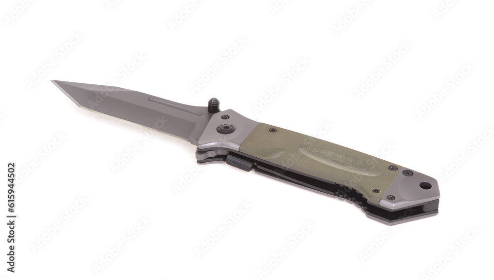 Modern pocket knife, isolated on a white background Modern pocket knife, isolated on a white background