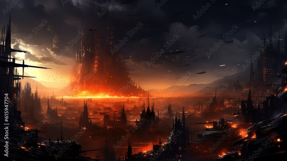 Obraz premium Scifi Game Artwork