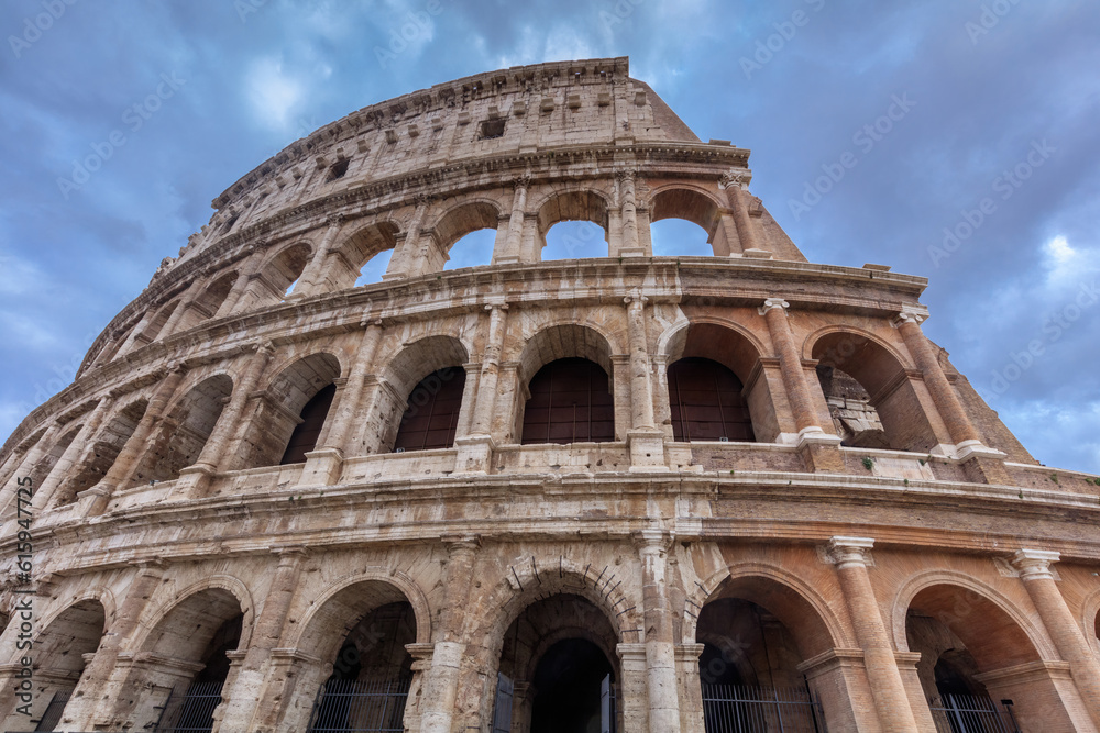 The Colosseum. Rome, Italy. The Colosseum is an elliptical amphitheatre in the centre of the city of Rome Italy