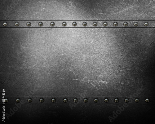 Detailed metal texture background with rivets