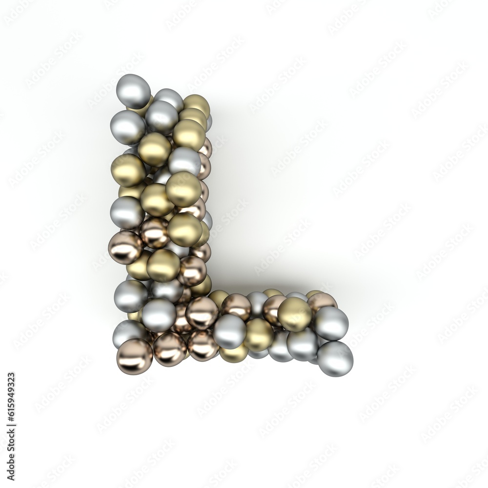 3D Render of Alphabet Letter 3D Render of Alphabet Letter