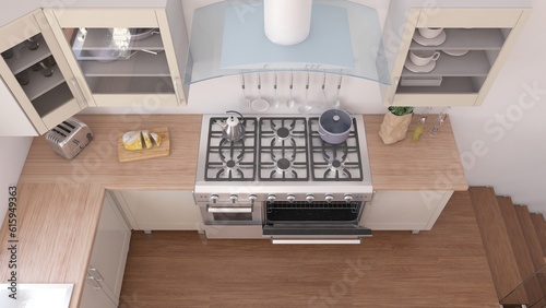 3D render of a Kitchen Interior