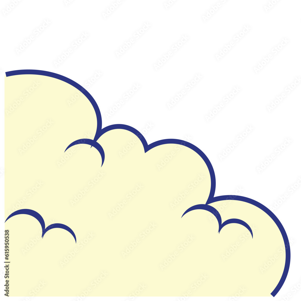 cloud icon on white background. flat style. vector illustration. illustration of cloud design at the corner position of the image cloud icon on white background. flat style. vector illustration. illustration of cloud design at the corner position of the image
