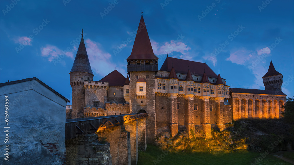 Fototapeta premium Old castle in Transylvania at evening
