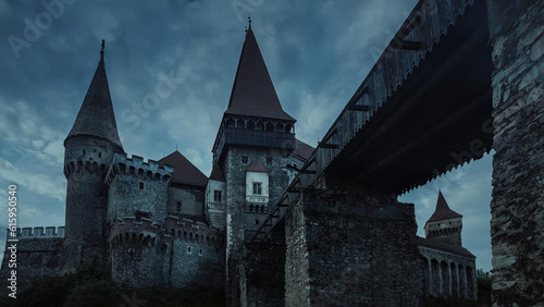 Old castle in Transylvania - night