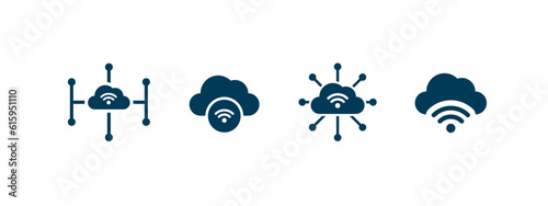 internet of things icon vector illustration. cloud with network concept.