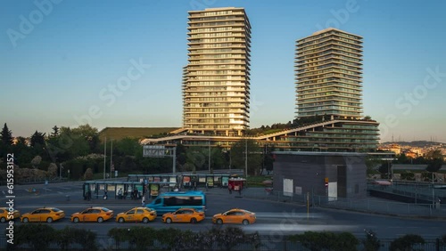 Istanbul Zincirlikuyu Zorlu Sunset Timelapse 
