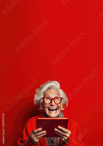 Happy Older Smiling Woman H...
