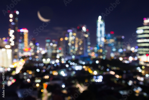 Bokeh blurred club and venue concept.  City at night for night life concept © Designpics