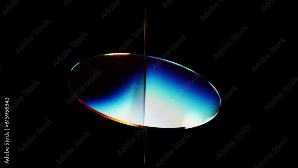 Glossy dispersion element. Computer generated 3d render