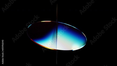 Glossy dispersion element. Computer generated 3d render