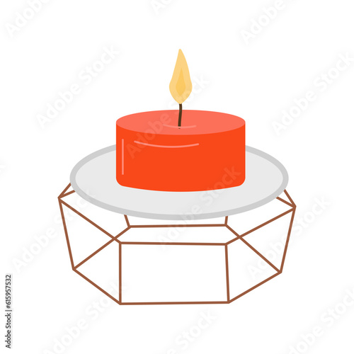 Home incense, aroma diffuser. Aromatherapy. Aroma lamp with removable bowl.. Vector illustration.