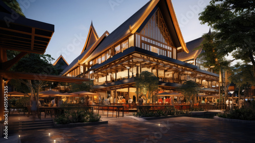 Thai modern architecture concept