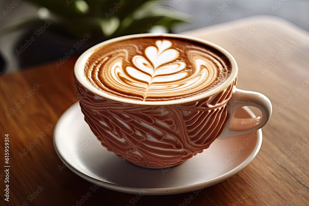 coffee cup latte art. ai generative coffee cup latte art. ai generative