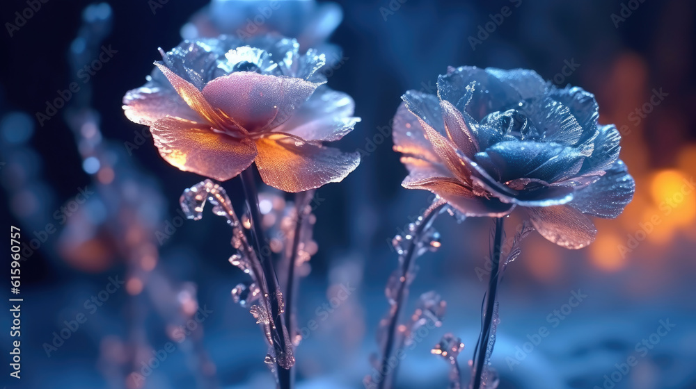 Beautiful ice flowers Beautiful ice flowers