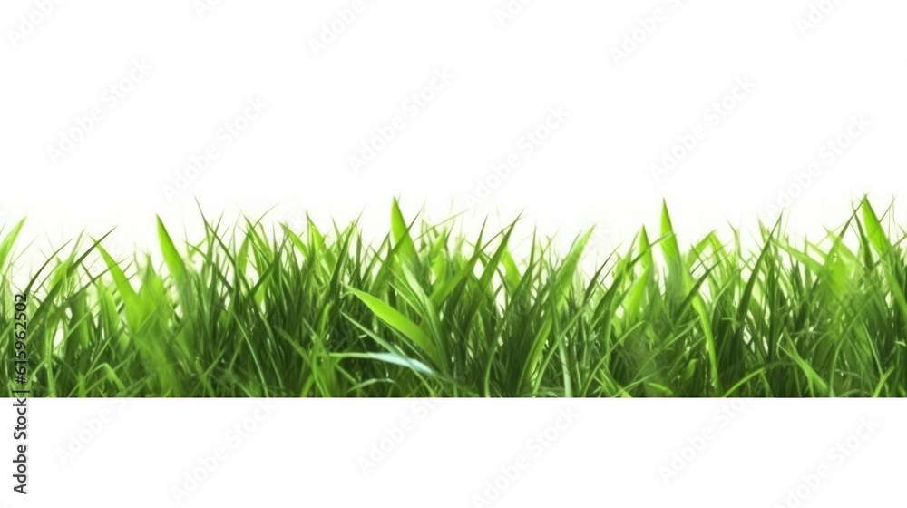 grass isolated on white created with Generative AI technology