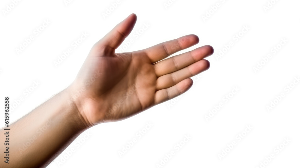 hand isolated on white created with Generative AI technology hand isolated on white created with Generative AI technology
