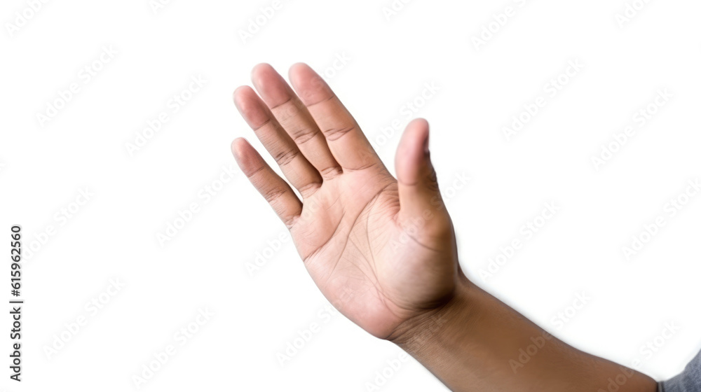 hand isolated on white created with Generative AI technology hand isolated on white created with Generative AI technology