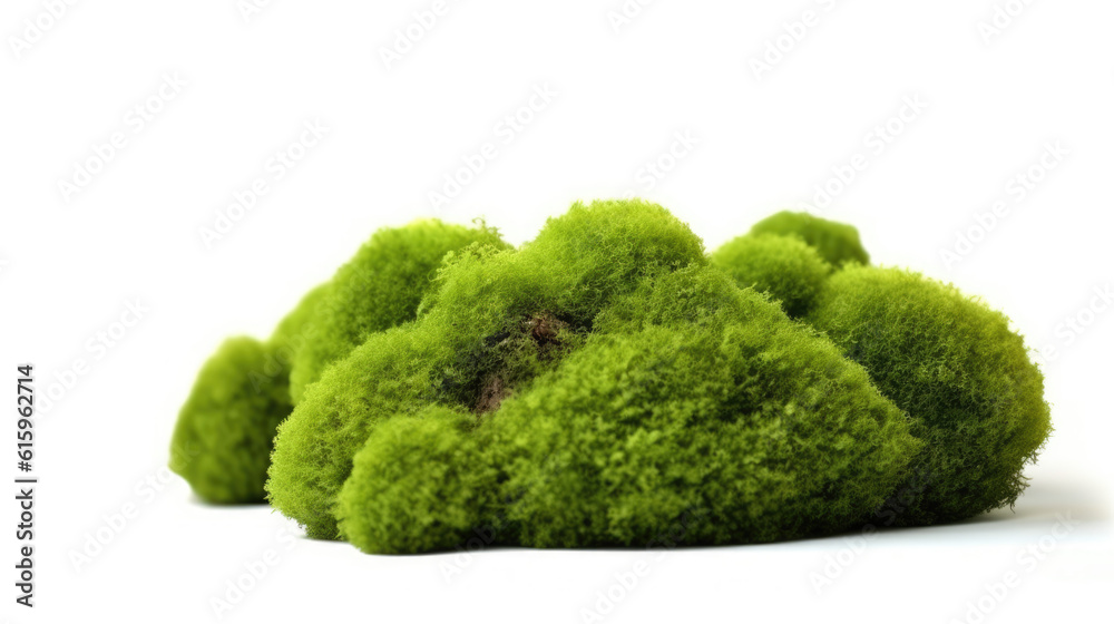 moss isolated on white created with Generative AI technology moss isolated on white created with Generative AI technology