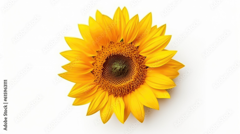 Obraz premium sunflower isolated on white created with Generative AI technology