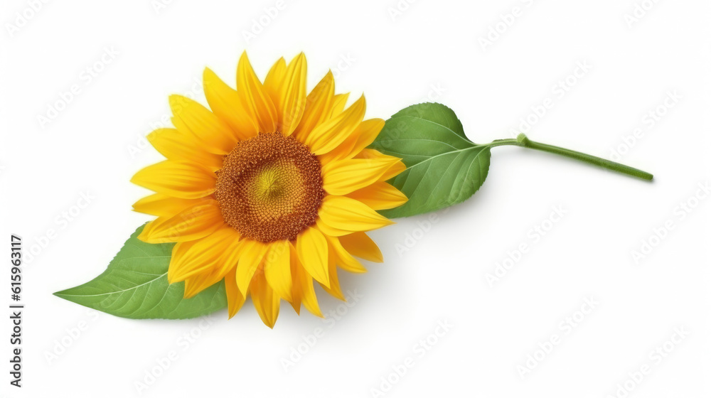 Obraz premium sunflower isolated on white created with Generative AI technology