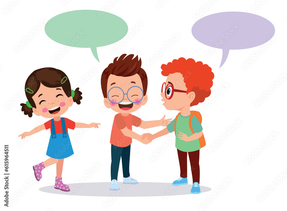 little kid do hand shake with friend acquaintance little kid do hand shake with friend acquaintance