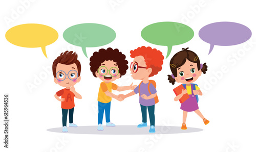 little kid do hand shake with friend acquaintance