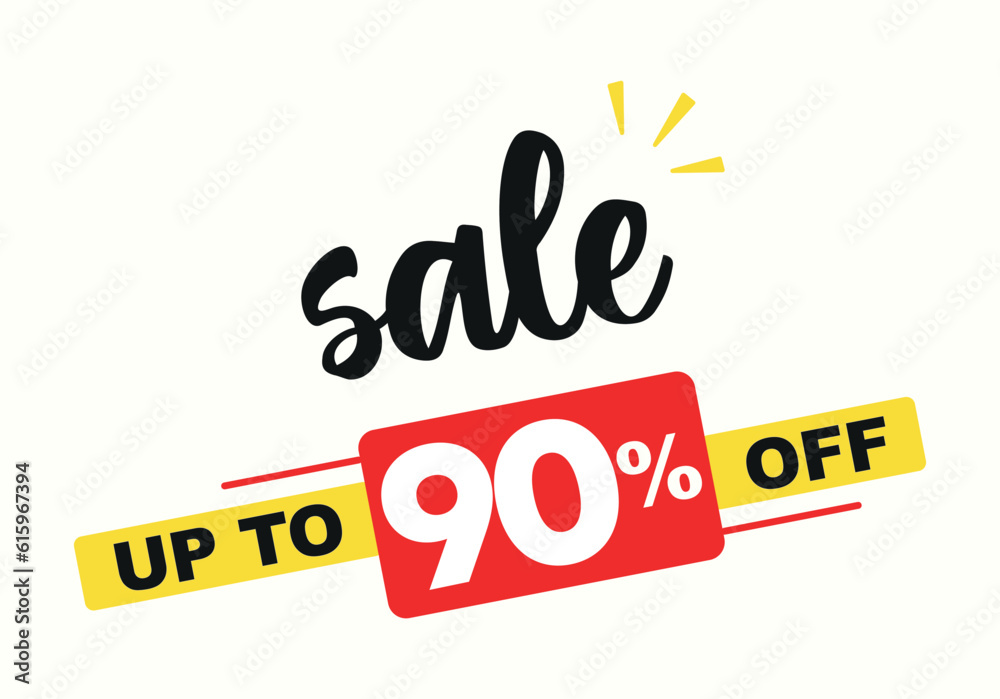 90% off. Special offer, sales, promo, shop. Campaign for retail, store. Vector illustration discount price 90% off. Special offer, sales, promo, shop. Campaign for retail, store. Vector illustration discount price
