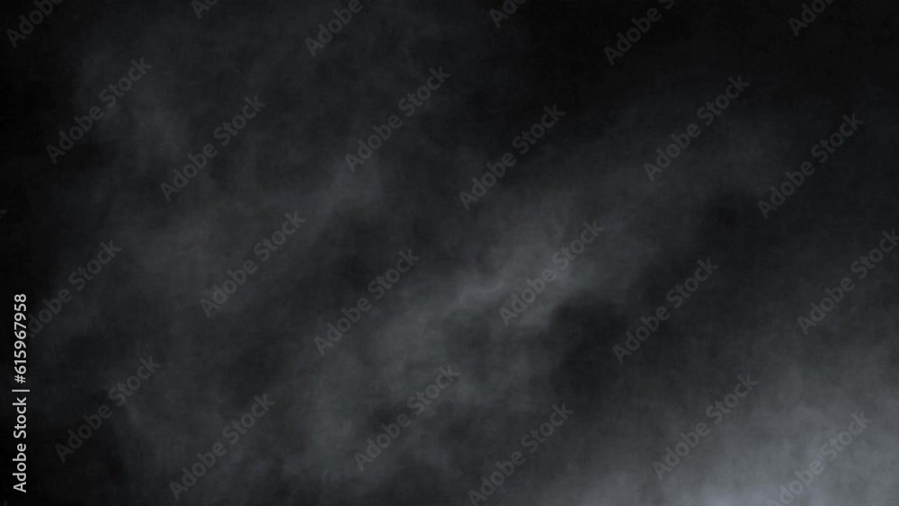 Abstract white smoke in slow motion. white smoke on a black background . 4k ice smoke cloud. green screen . Floating fog