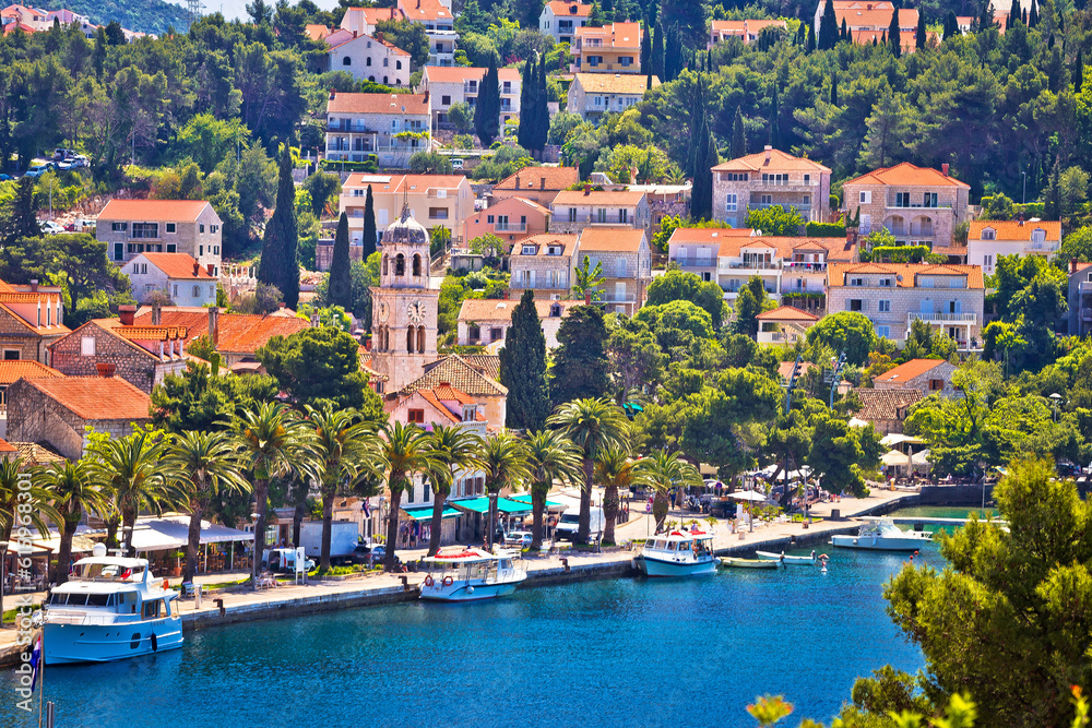 Town of Cavtat waterfront view, south Dalmatia, Croatia