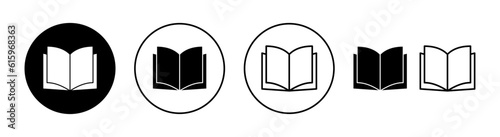 Book icon set for web and mobile app. open book sign and symbol. ebook icon