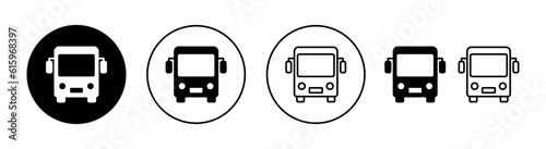 Bus icon set for web and mobile app. bus sign and symbol. transport symbol