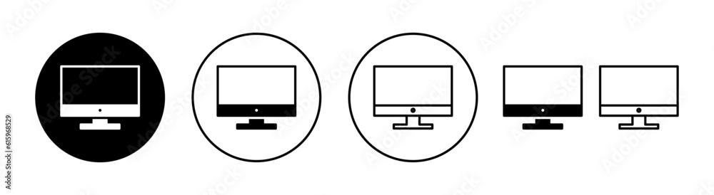 Computer icon set for web and mobile app. computer monitor sign and symbol Computer icon set for web and mobile app. computer monitor sign and symbol