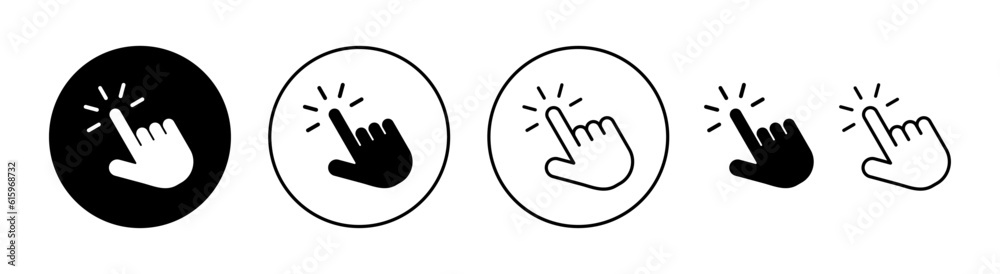 Hand click icon set for web and mobile app. pointer sign and symbol. hand cursor icon Hand click icon set for web and mobile app. pointer sign and symbol. hand cursor icon