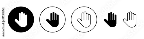 Hand icon set for web and mobile app. hand sign and symbol. hand gesture
