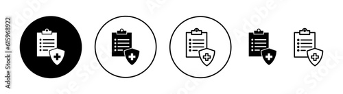 Medical insurance icon set tor for web and mobile app. health insurance sign and symbol