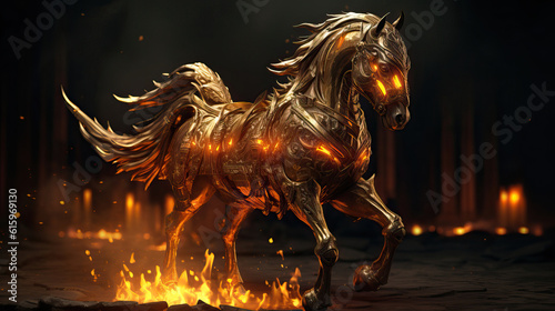 Glory as a Gold Flame Horse Warhammer Fantasy