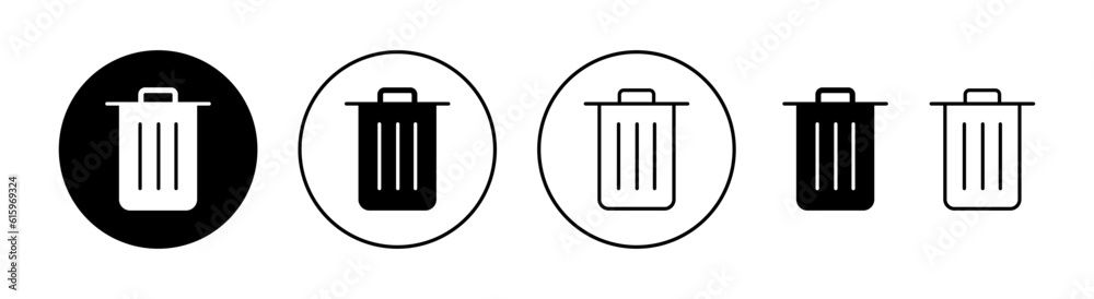 Trash icon set for web and mobile app. trash can icon. delete sign and symbol. Trash icon set for web and mobile app. trash can icon. delete sign and symbol.