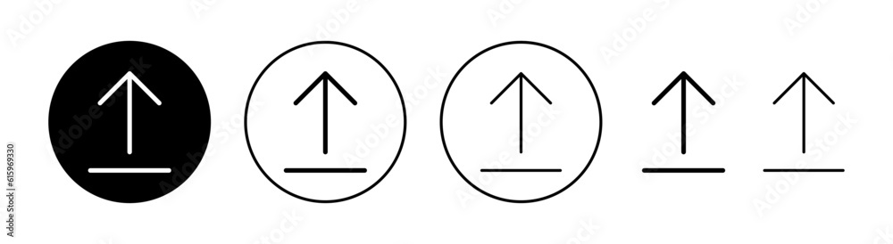 Upload icon set for web and mobile app. load data sign and symbol Upload icon set for web and mobile app. load data sign and symbol