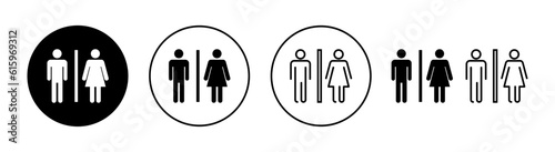 Fotografie, Tablou Toilet icon set for web and mobile app