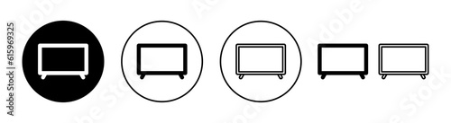 Tv icon set for web and mobile app. television sign and symbol