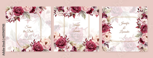 colourful colorful floral flower vector beautiful gold flowers line art on wedding card template watercolor