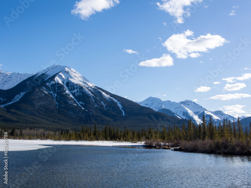 Vermillion Lakes in spring at Banff National Park, Alberta, Canada