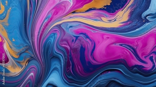 Liquid marble texture mixture of acrylic paints made with Generative AI