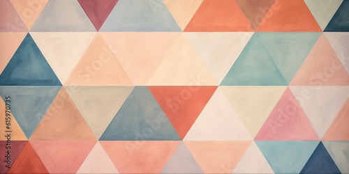 A series of overlapping triangles in pastel tones made with Generative AI